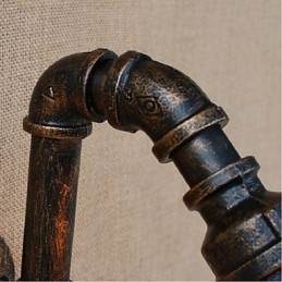 Nostalgia Simple Water Pipe Διακοσμητικό Μικρό Επιτοίχιο Φωτιστικό τοίχου