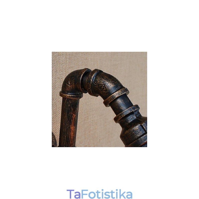 Nostalgia Simple Water Pipe Διακοσμητικό Μικρό Επιτοίχιο Φωτιστικό τοίχου