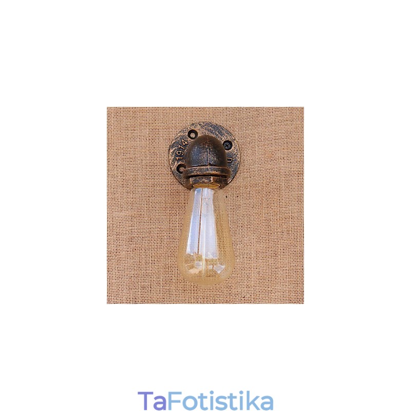 Nostalgia Simple Water Pipe Διακοσμητικό Μικρό Επιτοίχιο Φωτιστικό τοίχου
