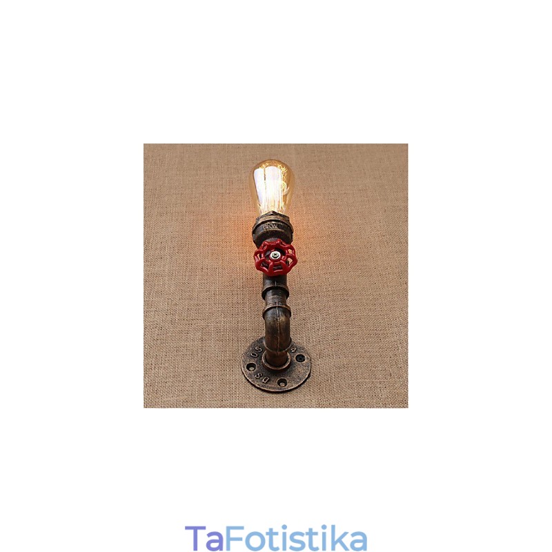 Nostalgia Simple Water Pipe Διακοσμητικό Μικρό Επιτοίχιο Φωτιστικό τοίχου