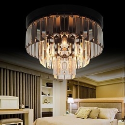 Μοντέρνο Σύγχρονο Crystal Metal Flush Mount