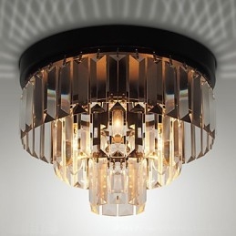 Μοντέρνο Σύγχρονο Crystal Metal Flush Mount