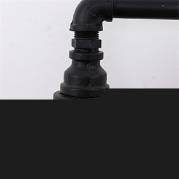 Vintage Industrial Pipe Φωτιστικά Τοίχου Μαύρη Μεταλλική Σκιά Εστιατορίου Cafe Bar Διακοσμητικός φωτισμός με 2 ανοιχτόχρωμο φινίρισμα