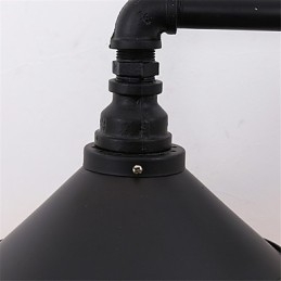 Φωτιστικά τοίχου 2 κεφαλών Retro Industrial Pipe Simple Loft Μαύρο Μεταλλικό Τραπεζαρία Κουζίνα Μπαρ Καφέ Διακόσμηση φωτισμού
