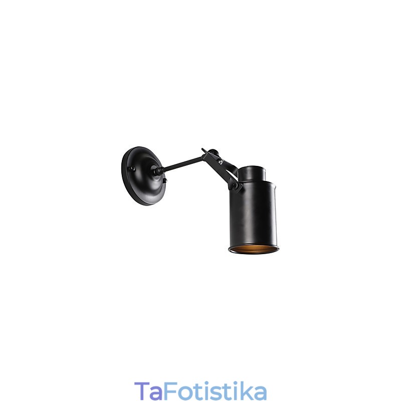 Vintage Μαύρη Μεταλλική Σοφίτα Απλίκα Τοίχου Σαλόνι Τραπεζαρία Διάδρομος Καφέ Μπαρ Μπαρ Επιτοίχιο φωτιστικό