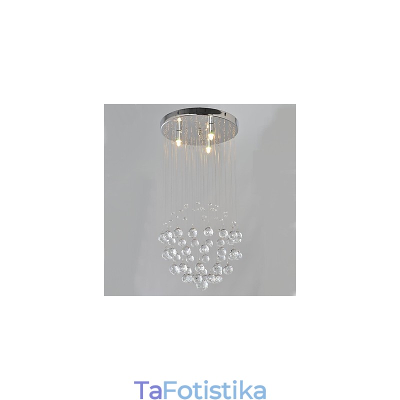 Παραδοσιακή, κλασική, μεταλλική βάση από κρύσταλλο χρώμιο