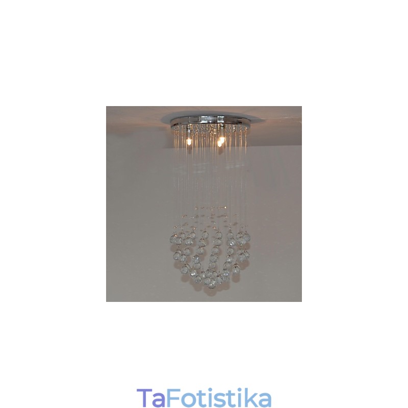 Παραδοσιακή, κλασική, μεταλλική βάση από κρύσταλλο χρώμιο