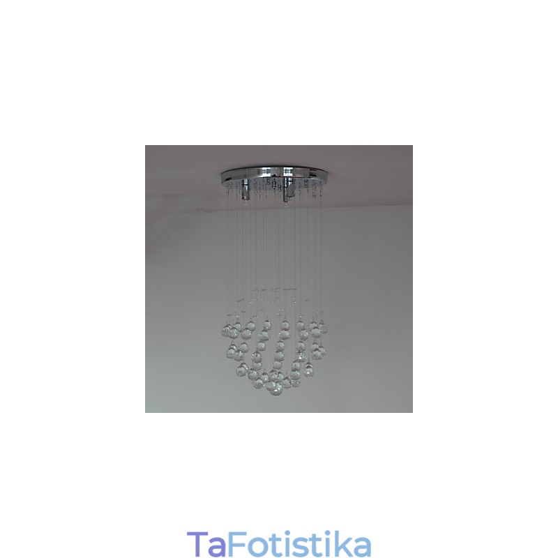 Παραδοσιακή, κλασική, μεταλλική βάση από κρύσταλλο χρώμιο