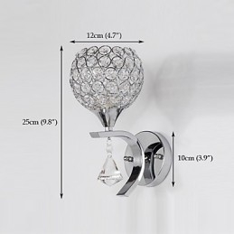 Max Crystal Modern Contemporary Electroplated Feature for Crystal Ambient Light Απλίκες τοίχου Φωτιστικό τοίχου