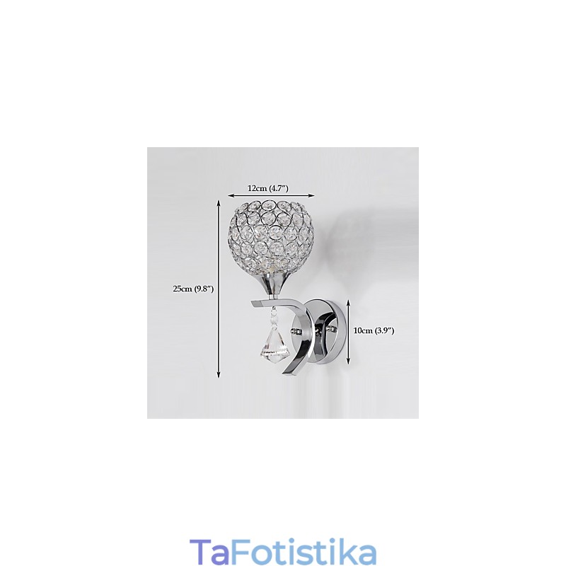 Max Crystal Modern Contemporary Electroplated Feature for Crystal Ambient Light Απλίκες τοίχου Φωτιστικό τοίχου