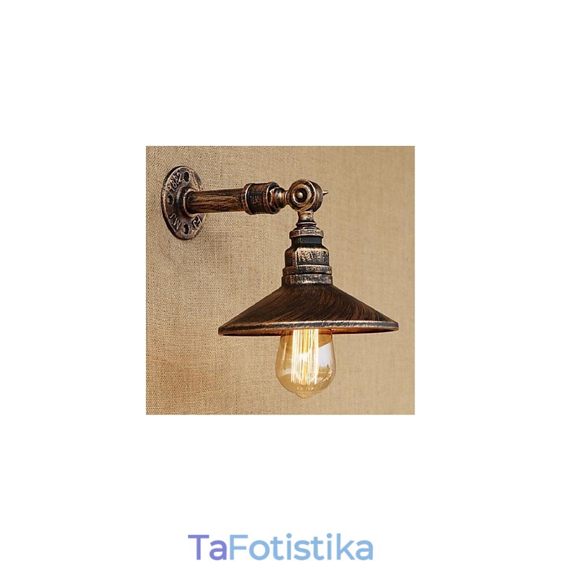 Επιτοίχιο φωτιστικό βιομηχανικού στυλ Nordic Water Pipe Wall Ανοιχτό καφέ Αρχαία