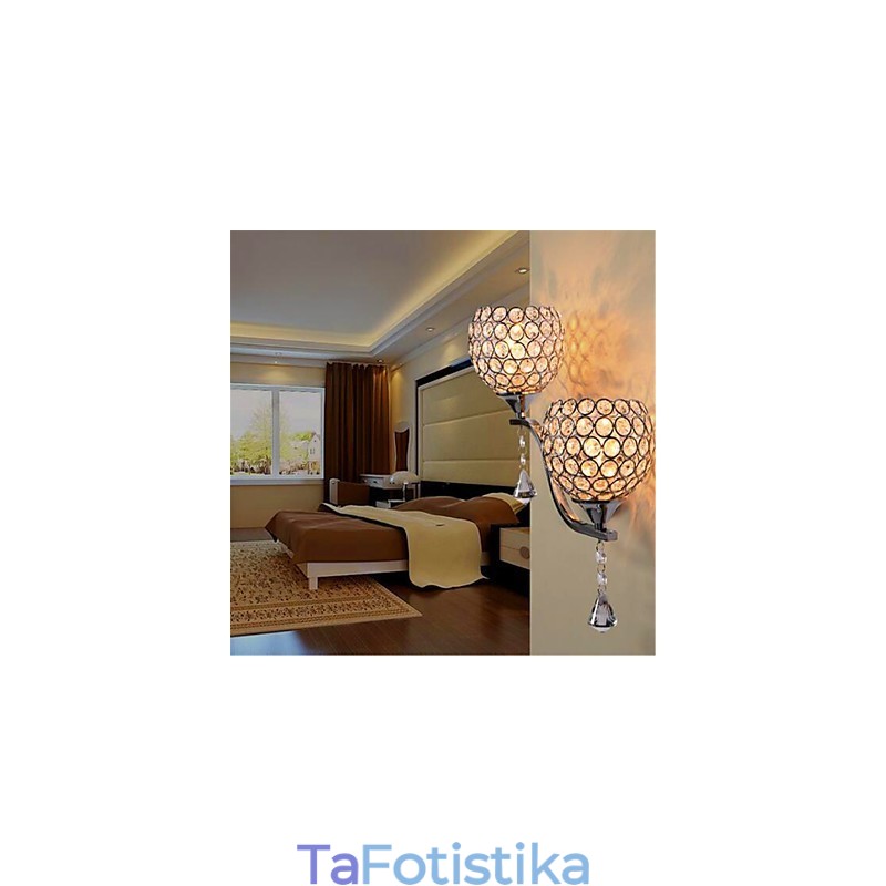 Μοντέρνο Μινιμαλιστικό Σαλόνι Διάδρομος Διάδρομος Κρυστάλλινο Επιτοίχιο Φωτιστικό