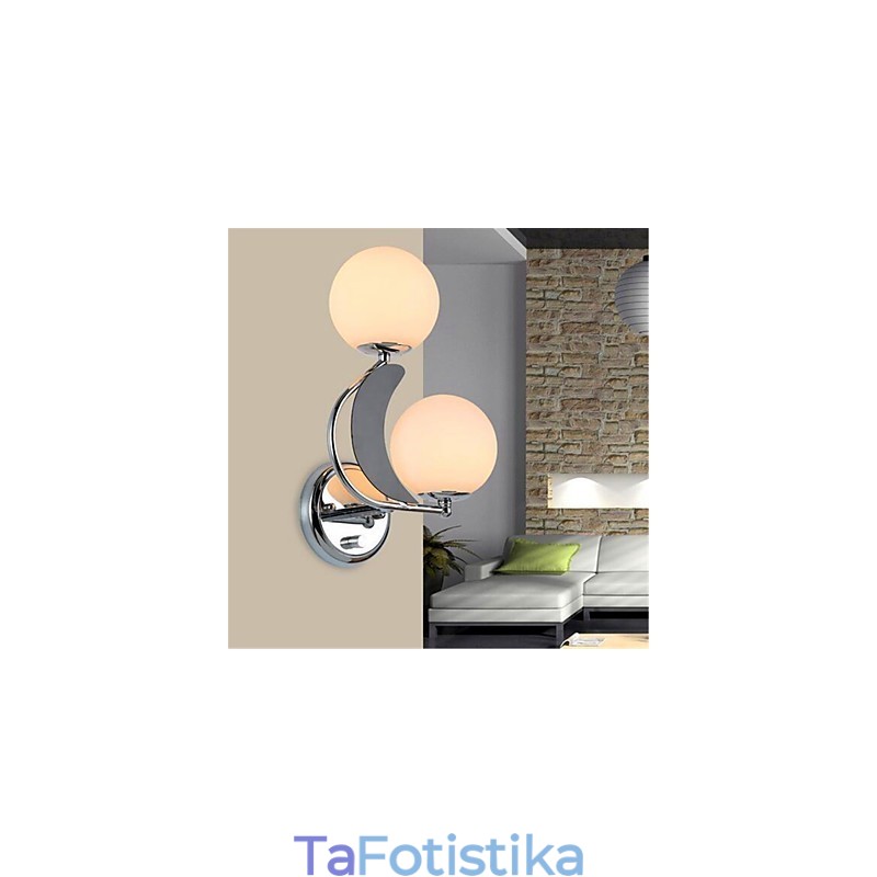Μοντέρνο Σύγχρονο Ασημί Χαρακτηριστικό για Απλίκες Τοίχου Περιβάλλοντος Φωτιστικό τοίχου