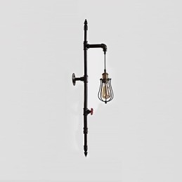 Retro Industrial Pipe Φωτιστικά τοίχου Simple Loft Black Birdcage Μεταλλικό Σαλόνι Τραπεζαρία Κουζίνα Μπαρ Καφέ Διακόσμηση φωτισμού