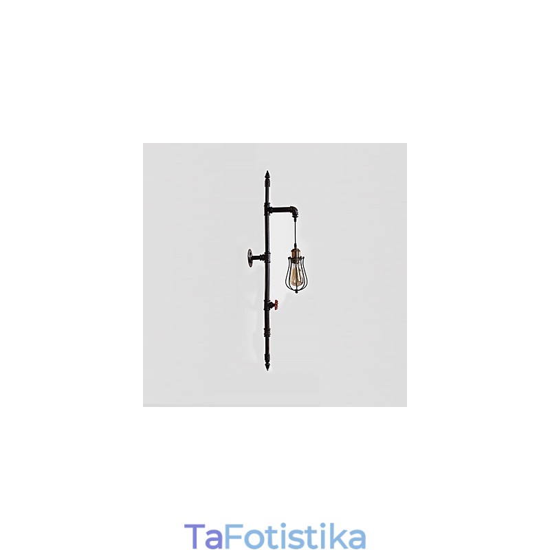 Retro Industrial Pipe Φωτιστικά τοίχου Simple Loft Black Birdcage Μεταλλικό Σαλόνι Τραπεζαρία Κουζίνα Μπαρ Καφέ Διακόσμηση φωτισμού