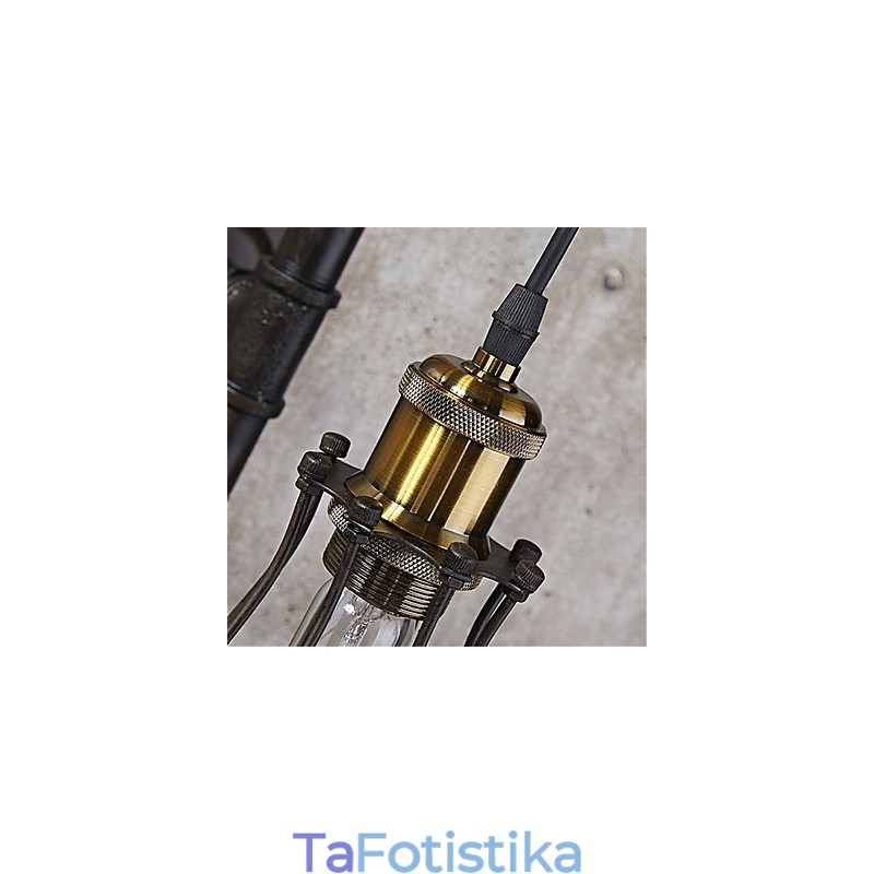 Retro Industrial Pipe Φωτιστικά τοίχου Simple Loft Black Birdcage Μεταλλικό Σαλόνι Τραπεζαρία Κουζίνα Μπαρ Καφέ Διακόσμηση φωτισμού