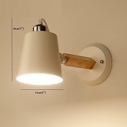 Vintage Wood Art Deco Metal Μεταλλικό Ρουστίκ Απλίκα Τοίχου Σαλόνι Τραπεζαρία Διαδρόμου Επιτοίχιο Φωτιστικό Μαύρο Λευκό Προαιρετικό