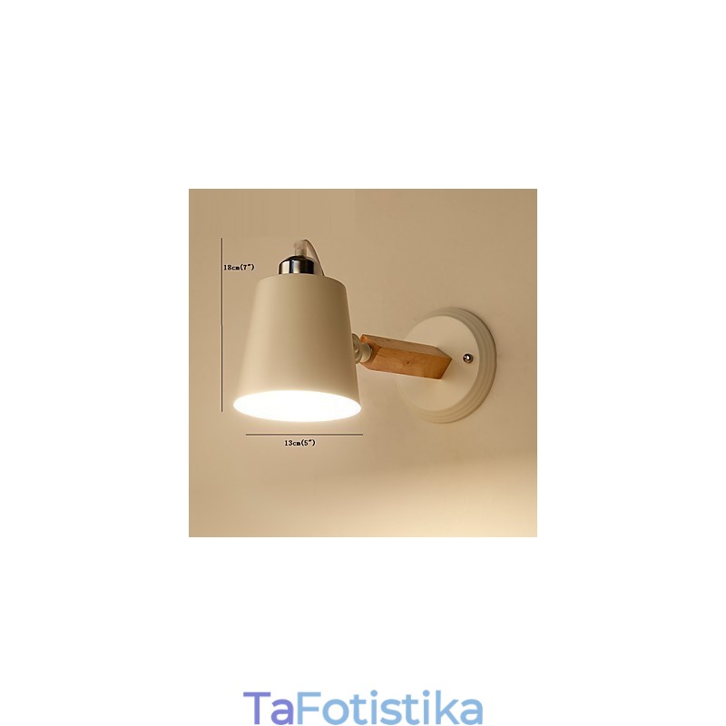 Vintage Wood Art Deco Metal Μεταλλικό Ρουστίκ Απλίκα Τοίχου Σαλόνι Τραπεζαρία Διαδρόμου Επιτοίχιο Φωτιστικό Μαύρο Λευκό Προαιρετικό