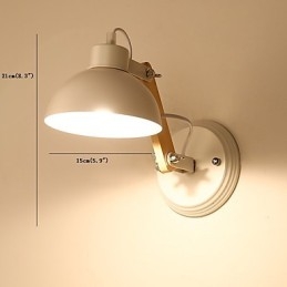 Vintage Wood Art Deco Metal Μεταλλικό Ρουστίκ Απλίκα Τοίχου Σαλόνι Τραπεζαρία Διαδρόμου Επιτοίχιο Φωτιστικό Μαύρο Λευκό Προαιρετικό