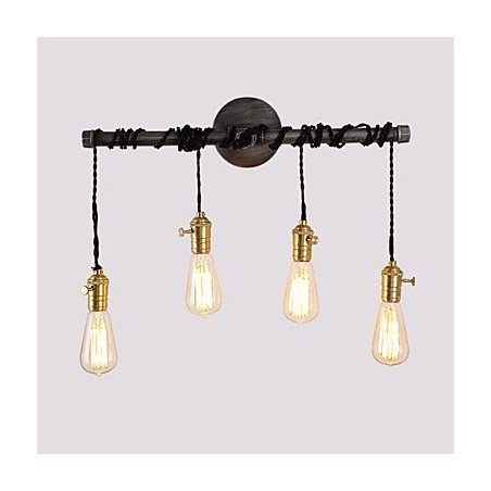 Vintage Industrial Pipe Φωτάκια τοίχου με διακόπτη Creative Lights Εστιατόριο Cafe Bar Διακοσμητικός φωτισμός με 4 ανοιχτόχρωμο φινίρισμα Vintage Industrial Pipe Φωτάκια τοίχου με διακόπτη Creative Lights Εστιατόριο Cafe Bar Διακοσμητικός φωτισμός με 4 ανοιχτόχρωμο φινίρισμα