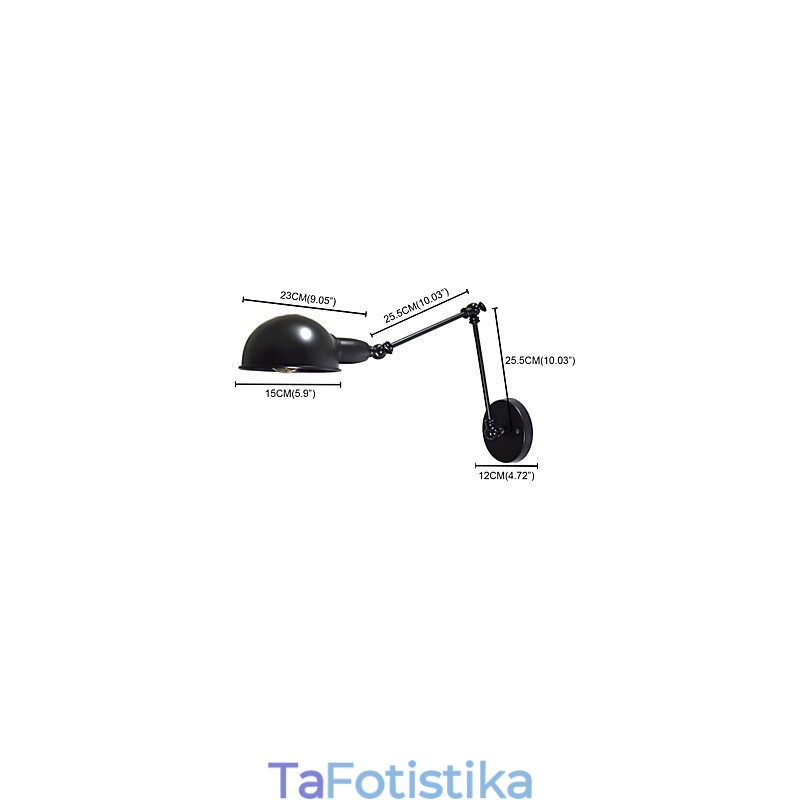 Σιδερένιο Επιτοίχιο Φωτιστικό Πτυσσόμενο Μαύρο Απλό Ρετρό Επιτοίχιο Φωτιστικό Μονής Κεφαλής Διακοσμητικό Επιτοίχιο Φωτιστικό Ευρωπαϊκού Στιλ