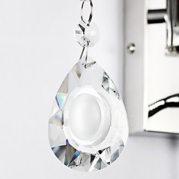 Modern Contemporary Rustic Lodge Μοντέρνο Σύγχρονο Country Chrome Χαρακτηριστικό για κρυστάλλινο αιωρούμενο φωτιστικό τοίχου