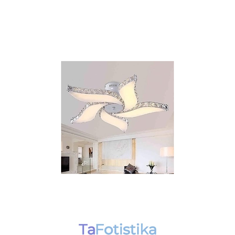 Μοντέρνο Σύγχρονο Crystal Metal Flush Mount