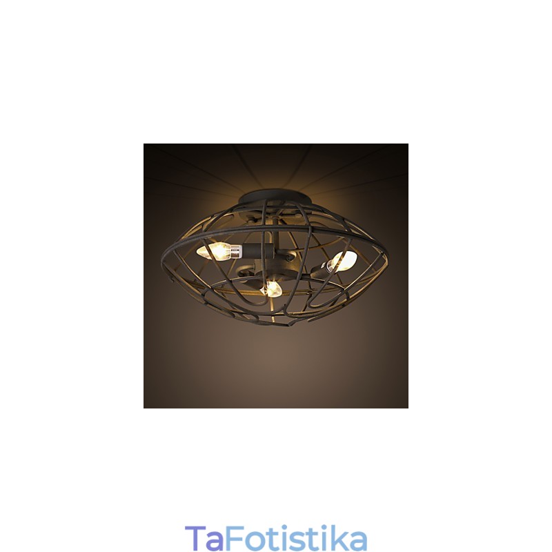 Retro Mini Style Painting Metal Flush Mount