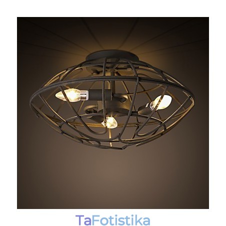 Retro Mini Style Painting Metal Flush Mount Retro Mini Style Painting Metal Flush Mount