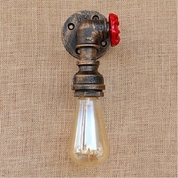 Nostalgia Simple Water Pipe Διακοσμητικό Μικρό Επιτοίχιο Φωτιστικό τοίχου