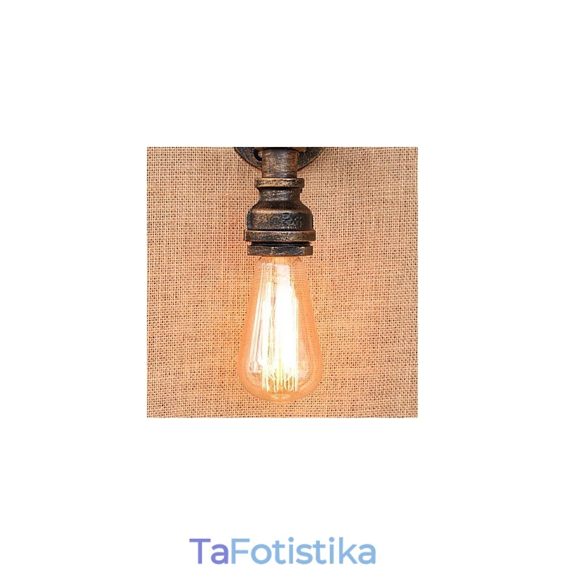Nostalgia Simple Water Pipe Διακοσμητικό Μικρό Επιτοίχιο Φωτιστικό τοίχου