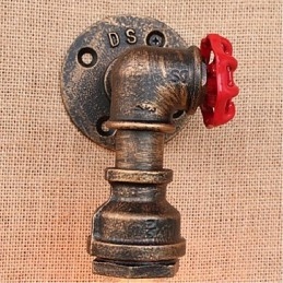 Nostalgia Simple Water Pipe Διακοσμητικό Μικρό Επιτοίχιο Φωτιστικό τοίχου
