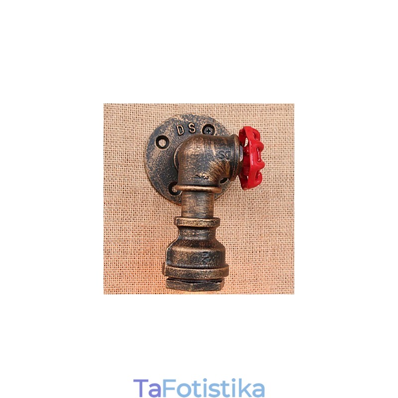 Nostalgia Simple Water Pipe Διακοσμητικό Μικρό Επιτοίχιο Φωτιστικό τοίχου