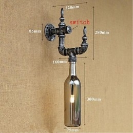 Retro Nostalgia With Switch Cafe Bar Restaurant Aisle Water Pipe Φωτιστικό τοίχου