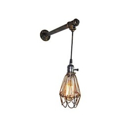 Σοφίτα vintage φωτιστικά τοίχου με διακόπτη Industrial Edison Fashion Simplicity Απλίκα τοίχου Μεταλλικό καπάκι βάσης