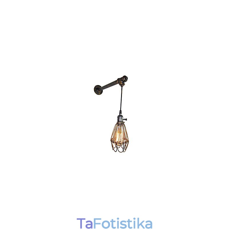 Σοφίτα vintage φωτιστικά τοίχου με διακόπτη Industrial Edison Fashion Simplicity Απλίκα τοίχου Μεταλλικό καπάκι βάσης