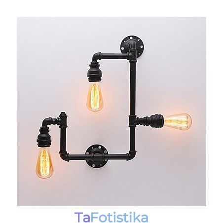 Φωτιστικά τοίχου 3 Heads Vintage Industrial Pipe Black Creative Lights Εστιατόριο Cafe Bar Διακοσμητικός φωτισμός Φωτιστικά τοίχου 3 Heads Vintage Industrial Pipe Black Creative Lights Εστιατόριο Cafe Bar Διακοσμητικός φωτισμός