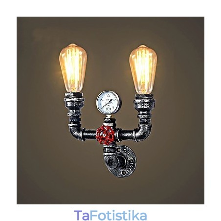 2 Heads Vintage Industrial Μεταλλικά Φωτιστικά Τοίχου Εστιατορίου Cafe Bar Διακοσμητικός φωτισμός 2 Heads Vintage Industrial Μεταλλικά Φωτιστικά Τοίχου Εστιατορίου Cafe Bar Διακοσμητικός φωτισμός