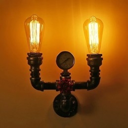 2 Heads Vintage Industrial Μεταλλικά Φωτιστικά Τοίχου Εστιατορίου Cafe Bar Διακοσμητικός φωτισμός