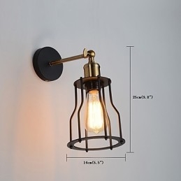 Σοφίτα vintage φωτιστικά τοίχου Industrial Edison Fashion Simplicity Απλίκες τοίχου Μεταλλικό καπάκι βάσης