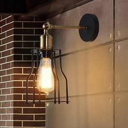 Σοφίτα vintage φωτιστικά τοίχου Industrial Edison Fashion Simplicity Απλίκες τοίχου Μεταλλικό καπάκι βάσης