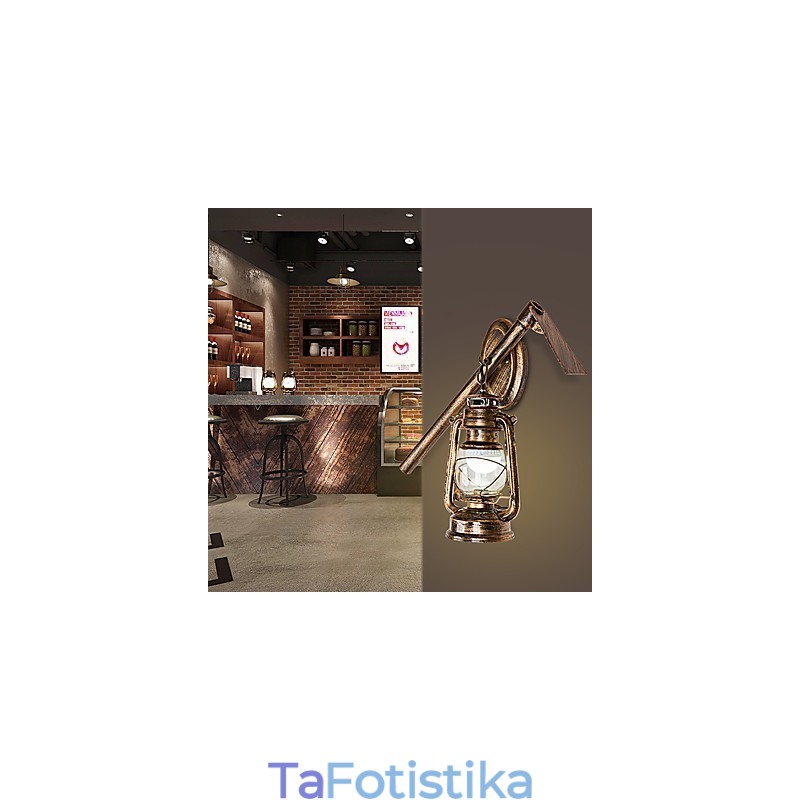 Λειτουργία ζωγραφικής Rustic Lodge για απλίκες τοίχου σε Mini Style Uplight Φωτιστικό τοίχου C