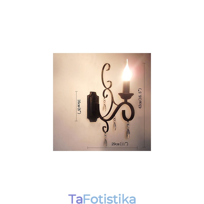 Κρυστάλλινο Φωτιστικό Κεριού Σιδερένιο Δημιουργικό Προσωπικό Διάδρομο Διακόσμηση Σκάλας Φωτιστικό κομοδίνου Φωτιστικό τοίχου