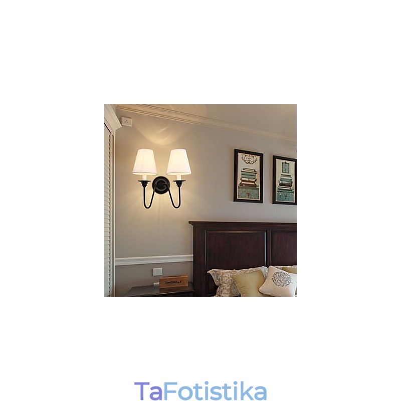 Rustic Lodge Black Oxide Finish Χαρακτηριστικό για προστασία ματιών Απλίκες τοίχου από φως περιβάλλοντος φωτός τοίχου