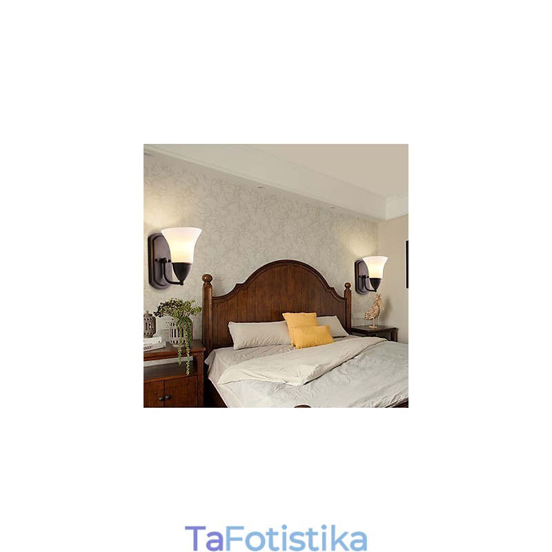 Rustic Lodge Black Oxide Finish Χαρακτηριστικό για προστασία ματιών Απλίκες τοίχου από φως περιβάλλοντος φωτός τοίχου