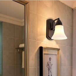 Rustic Lodge Black Oxide Finish Χαρακτηριστικό για προστασία ματιών Απλίκες τοίχου από φως περιβάλλοντος φωτός τοίχου