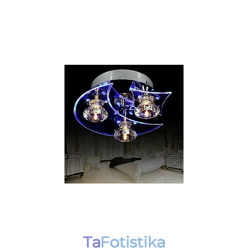 Πολυέλαιος Μοντέρνα Κρυστάλλινα Living 3 Φώτα