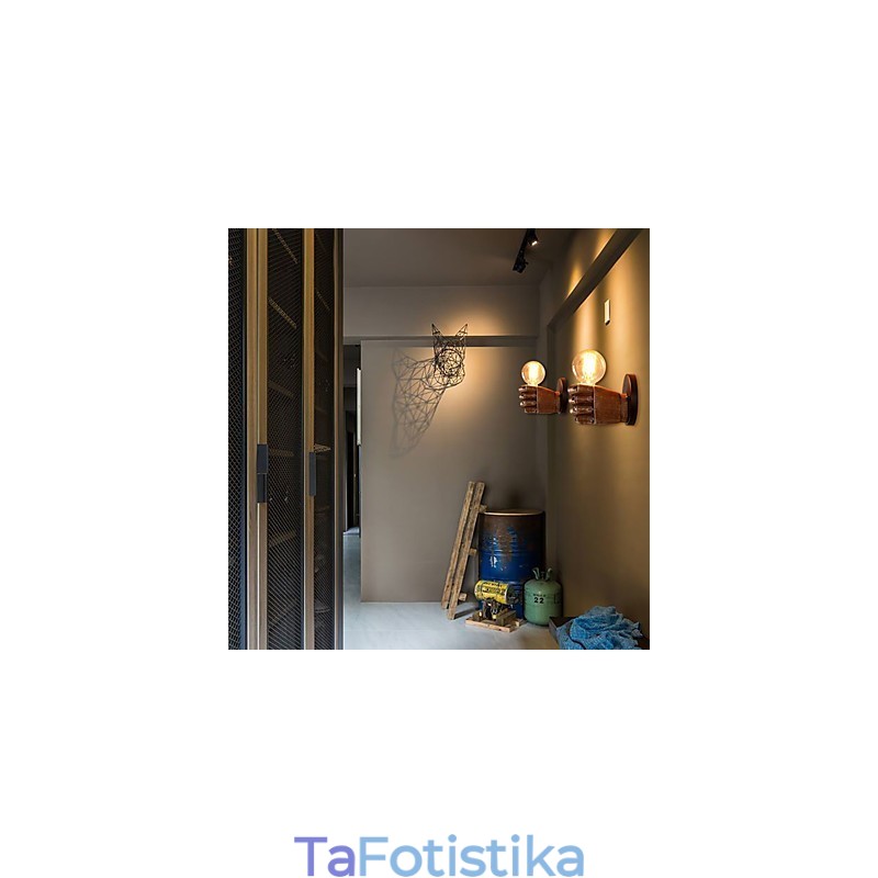 Φωτιστικό τοίχου βιομηχανικής σοφίτας Cafe Φωτιστικό τοίχου από ρητίνη Lodge Antique Vintage Retro Painting χαρακτηριστικό για Mini Style Ambient Light Απλίκες τοίχου Φωτιστικό τοίχου