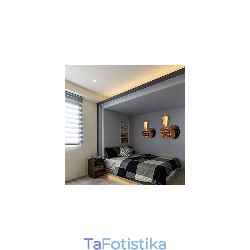 Φωτιστικό τοίχου βιομηχανικής σοφίτας Cafe Φωτιστικό τοίχου από ρητίνη Lodge Antique Vintage Retro Painting χαρακτηριστικό για Mini Style Ambient Light Απλίκες τοίχου Φωτιστικό τοίχου