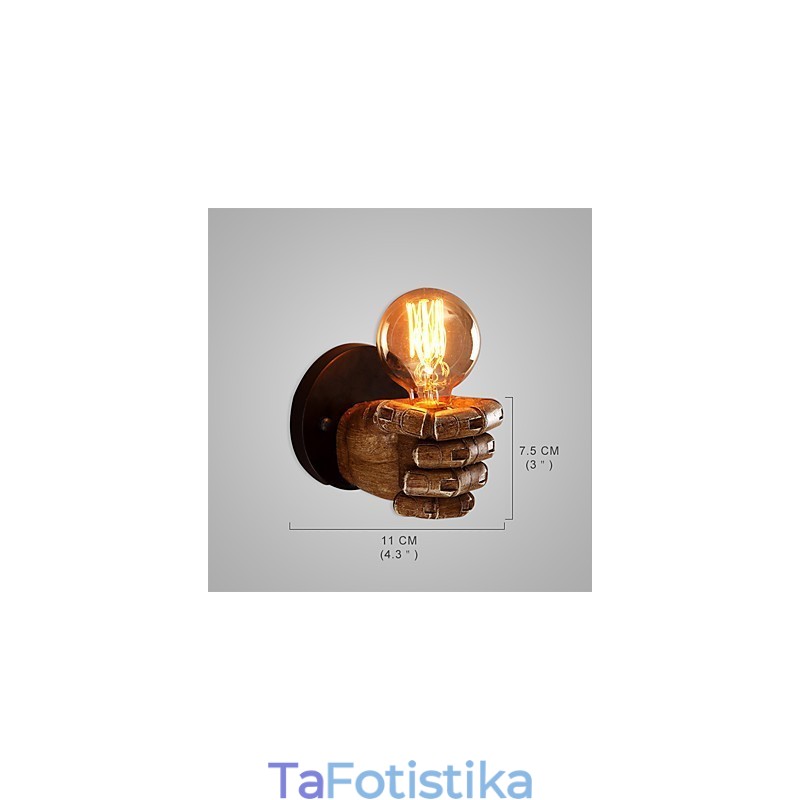 Φωτιστικό τοίχου βιομηχανικής σοφίτας Cafe Φωτιστικό τοίχου από ρητίνη Lodge Antique Vintage Retro Painting χαρακτηριστικό για Mini Style Ambient Light Απλίκες τοίχου Φωτιστικό τοίχου